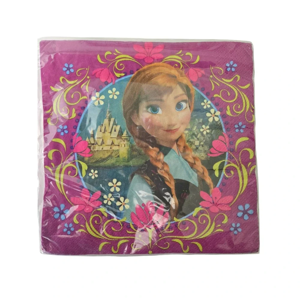 Lot of Disney FROZEN Birthday Party Pack Plates & Napkins‎ For 16 Party Supplies
